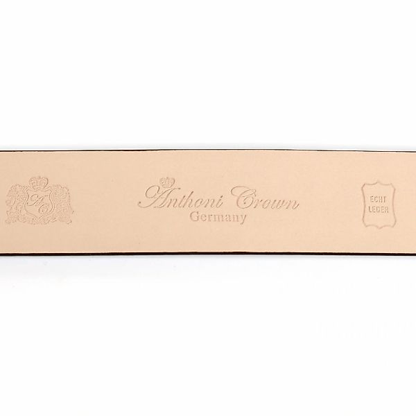 Anthoni Crown Ledergürtel aus Veloursleder, Schwarz günstig online kaufen