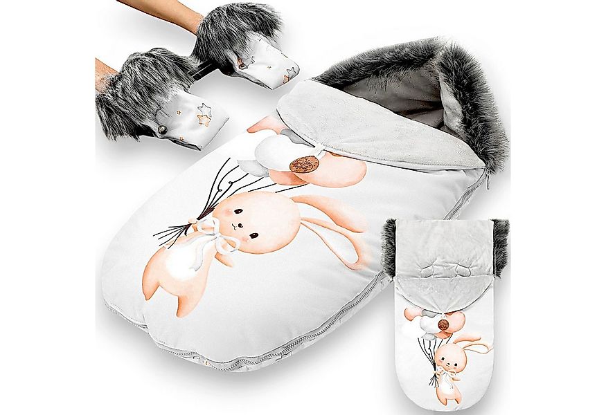Totsy Baby Babyschlafsack Fußsack Kinderwagen Winter 90x45 cm mit Handschuh günstig online kaufen