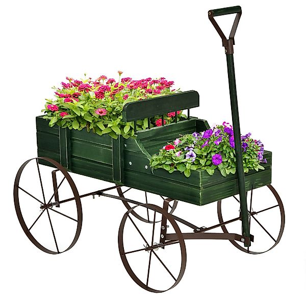 COSTWAY Blumenständer, Pflanzwagen mit 4 Metallrädern günstig online kaufen