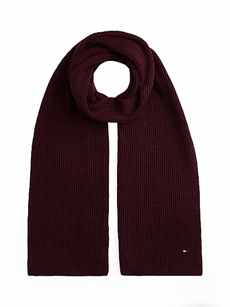 Tommy Hilfiger Strickschal "TH FLAG PIMA COTTON CASH SCARF", mit Logosticke günstig online kaufen