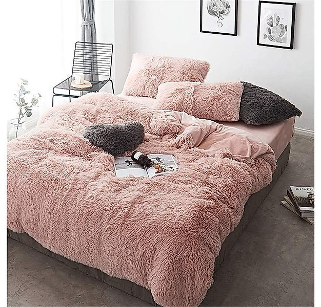 ibettertec Bettwäsche Plüsch Bettwäsche 135x200cm,200x200cm,Extra flauschig günstig online kaufen