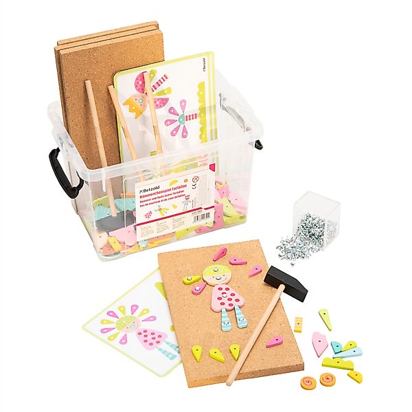 Betzold Lernspielzeug Hämmerchenspiel-Set – Kreatives Nagelspiel günstig online kaufen