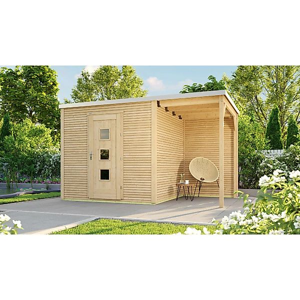 Weka Holz-Gartenhaus wekaLine 413 A Gr. 1 Natur 400 cm x 250 cm günstig online kaufen