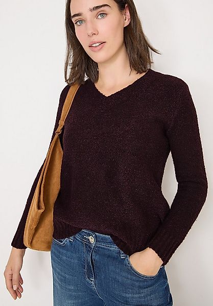 CECIL Strickpullover Bouclé V-Neck günstig online kaufen