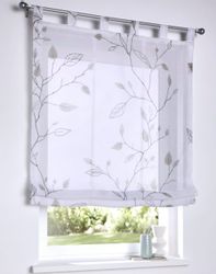 Kutti Raffrollo "Bonnie" mit Schlaufen freihängend halbtransparent, Polyest günstig online kaufen