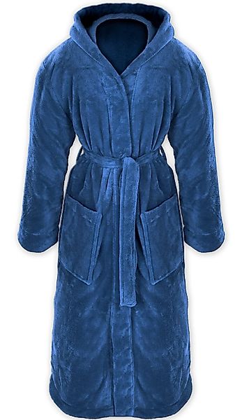 Gräfenstayn Unisex-Bademantel Kuschelfleece Bademantel Kapuze Flanell günstig online kaufen