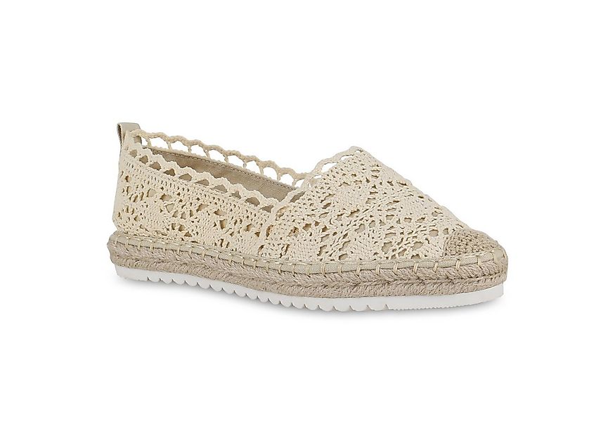 VAN HILL 841310 Espadrille Damen Espadrilles Slippers Spitze Bast Profil-So günstig online kaufen
