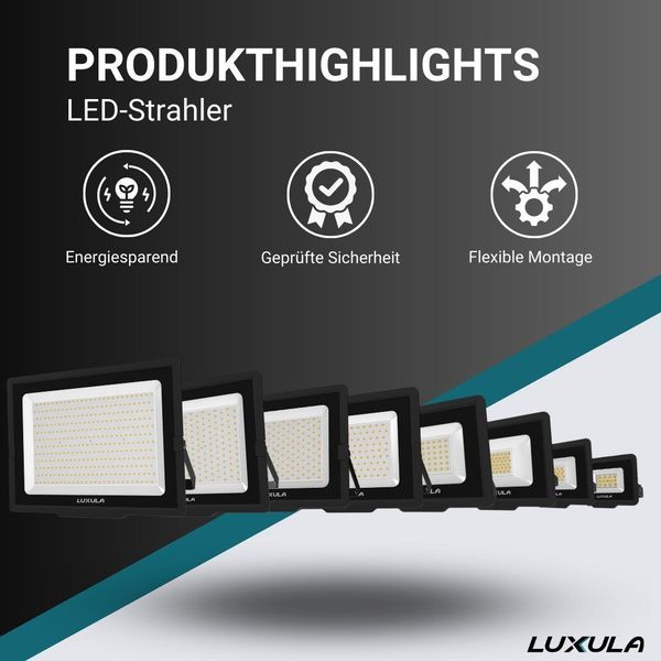 LUXULA LED Flutlichtstrahler LED-Fluter, 100 W, günstig online kaufen