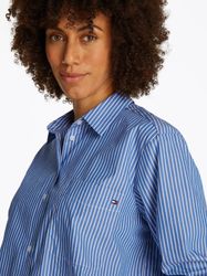 Tommy Hilfiger Hemdbluse "ESS POPLIN EASY FIT SHIRT" mit abgerundetem Saum günstig online kaufen