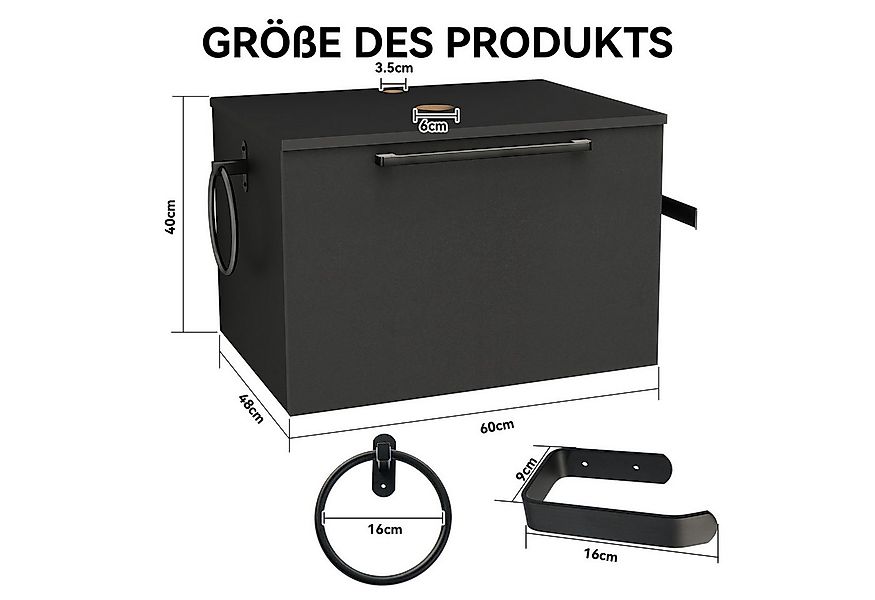 Puluomis Badezimmer-Set Waschbeckenunterschrank 60cm mit Waschbecken, (mit günstig online kaufen