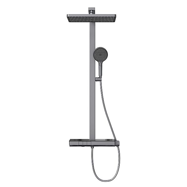 EMKE Duschsystem mit 40cm Glas Thermostat Ablage Home Duschstange aus Messi günstig online kaufen