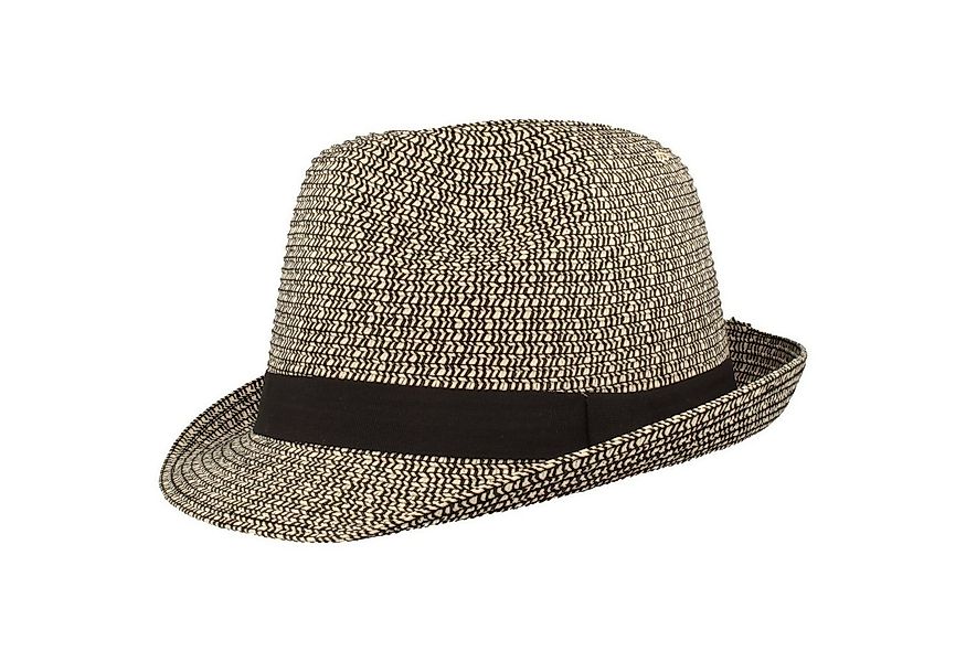 Breiter Strohhut knautschbarer Borten-Trilby günstig online kaufen