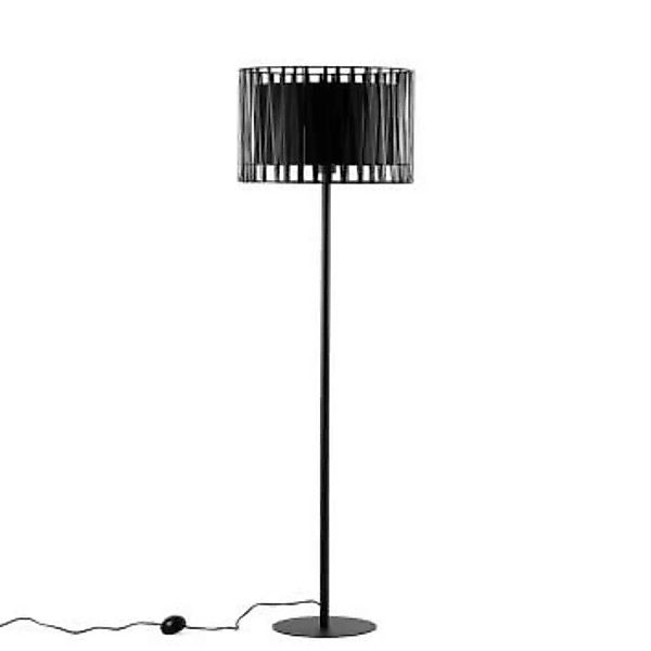 Moderne Stehlampe Schwarz Metall rund 145 cm günstig online kaufen