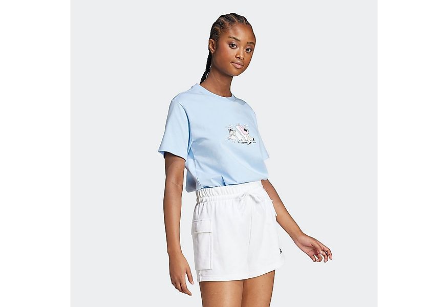adidas Sportswear T-Shirt W DDL T Kurzarm, verspielte Doodle-Grafik, aus Ba günstig online kaufen
