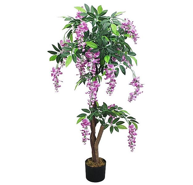 Kunstbaum Blauregen Wisteria Glyzinie Künstliche Pflanze mit Echtholz 120 c günstig online kaufen