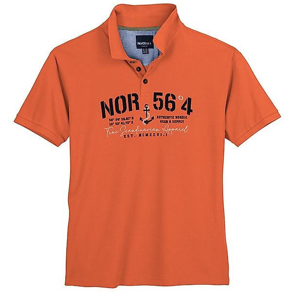 north 56 4 Poloshirt North 56°4 XXL Poloshirt orange Logostickerei günstig online kaufen
