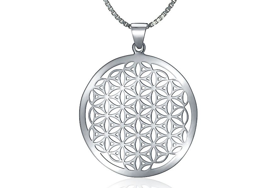 NAHLE Kette mit Anhänger Silberkette Lebensblume Kette Blume des Lebens (2- günstig online kaufen