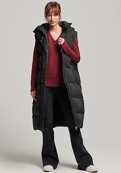 Superdry Steppweste LONGLINE HOODED PUFFER GILET günstig online kaufen