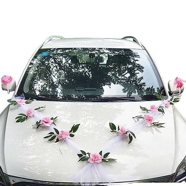 Kunstblume Autoschmuck Hochzeit Motorhaube Auto Wedding günstig online kaufen