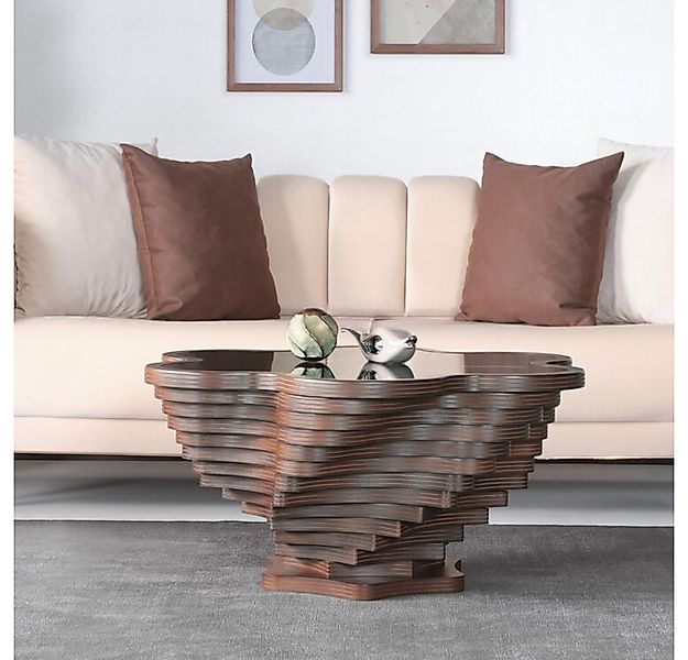 alesvelt Couchtisch Couchtisch rustikal handgefertigt Nussbaum, Beistelltis günstig online kaufen