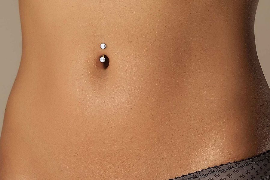 PIERCINGLINE Bauchnabelpiercing Chirurgenstahl Banane SYNTHETISCHE PERLEN ( günstig online kaufen