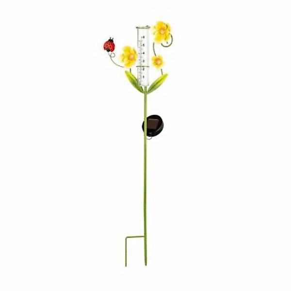 MARELIDA LED Solar Gartenstecker Blume Regenmesser H: 81cm grün günstig online kaufen