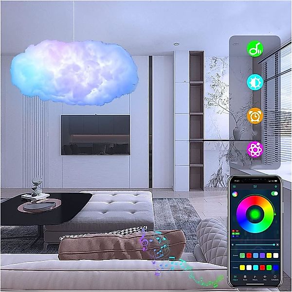 PRIISF Pendelleuchte LED-Hängeleuchte RGB Deckenleuchte Wolken günstig online kaufen