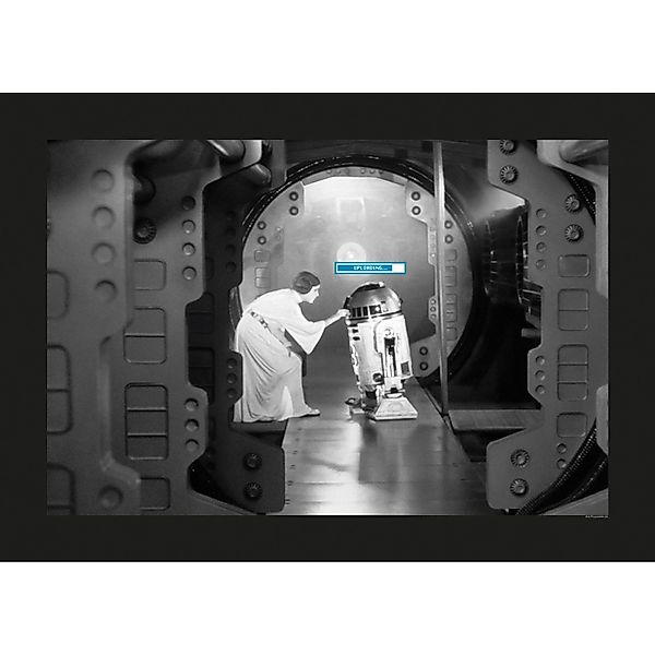 Komar Bild "Star Wars Classic Leia R2D2 Upload" Star Wars 1 Stk. tlg. Wandb günstig online kaufen