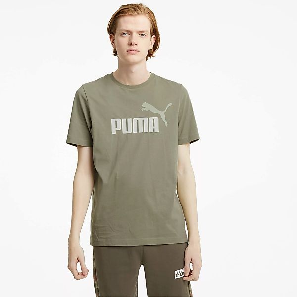 PUMA Essentials+ Herren T-Shirts mit zweifarbigem Logo | Mit Aucun | Grau | günstig online kaufen