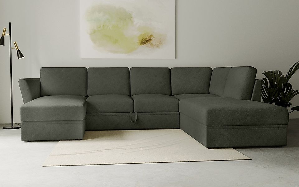 Home affaire Wohnlandschaft "Lavars Schlafsofa" mit Bettfunktion und Staura günstig online kaufen