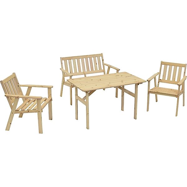 Merxx Gartenmöbel-Set Sylt 4-teilig Kiefer günstig online kaufen