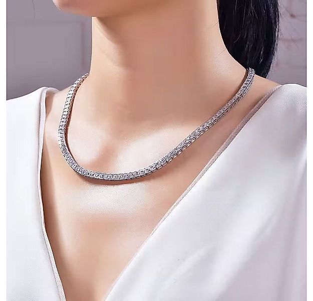 ROUGEMONT Collier Funkelnde Damen Collier Halskette Princess Cut 43cm, Hypo günstig online kaufen