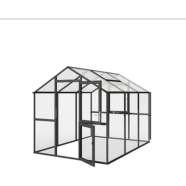 KGT Gewächshaus Aptasia III Anthrazit-Grau 7,53 m² günstig online kaufen