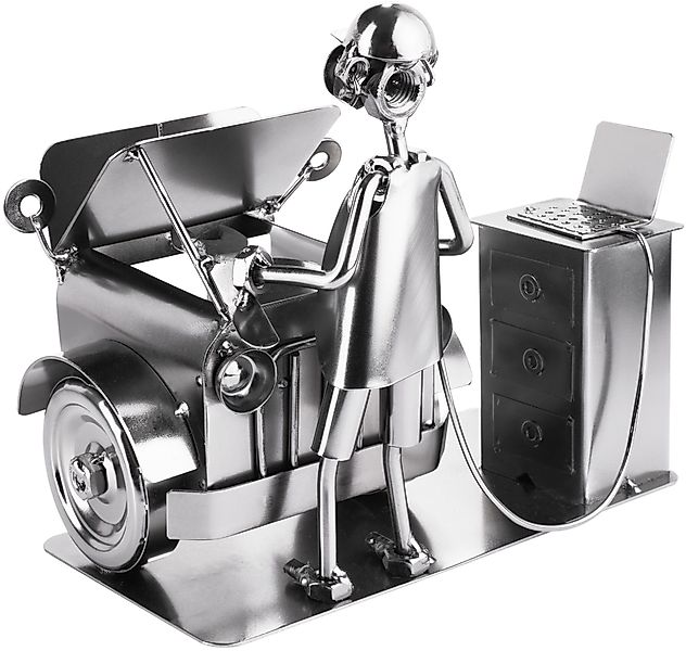 BRUBAKER Dekofigur Metallskulptur Schraubenmännchen Automechaniker (Metallf günstig online kaufen