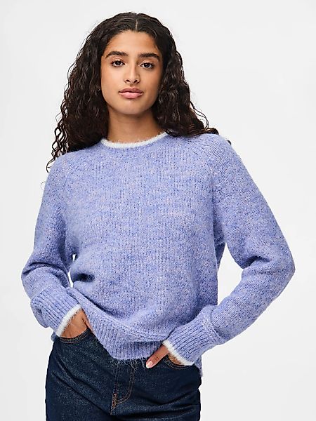 pieces Strickpullover "PCIVY LS O-NECK CONTRAST KNIT NOOS BC" günstig online kaufen