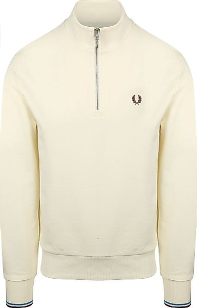 Fred Perry Half Zip Pullover Ecru - Größe S günstig online kaufen