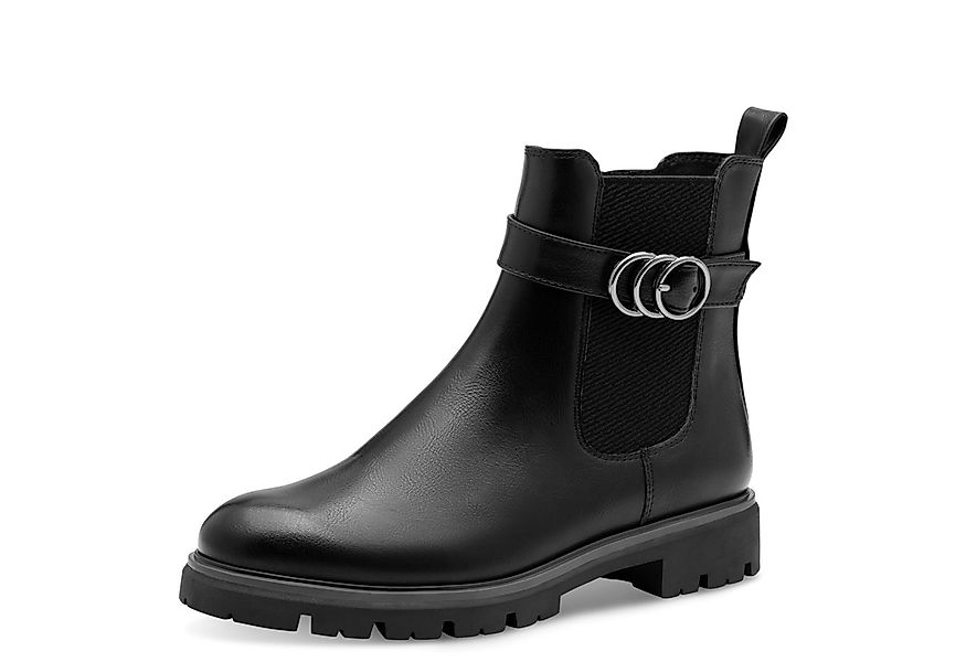 MARCO TOZZI Chelseaboots, Blockabsatz, Stiefelette mit hübscher Zierschnall günstig online kaufen