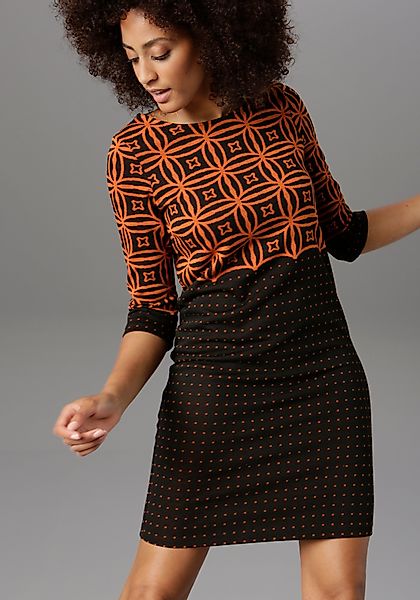 Aniston SELECTED Jerseykleid mit modernem Muster- günstig online kaufen