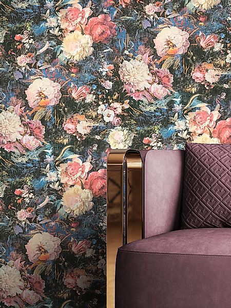 Newroom Vliestapete, Bunt Tapete Floral Blumen günstig online kaufen