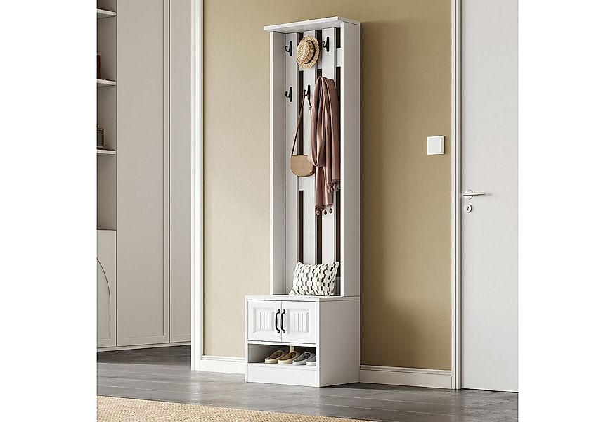STILVORA Garderoben-Set mit Sitzbank,Garderobenständer Wandgarderoben mit K günstig online kaufen