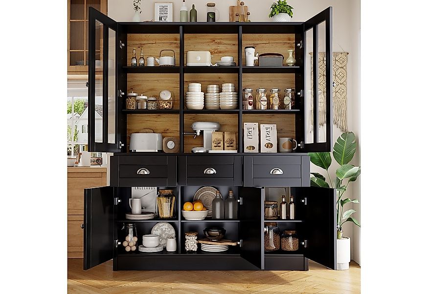 OKWISH Hochschrank Esszimmerschrank mit Schubladen (Moderner Hochschrank fü günstig online kaufen