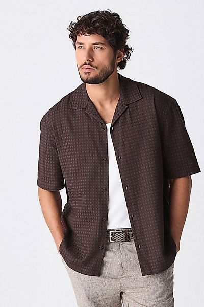 Next Kurzarmhemd Kurzarmshirt Waffelstruktur aus 100 % Baumwolle (1-tlg) günstig online kaufen