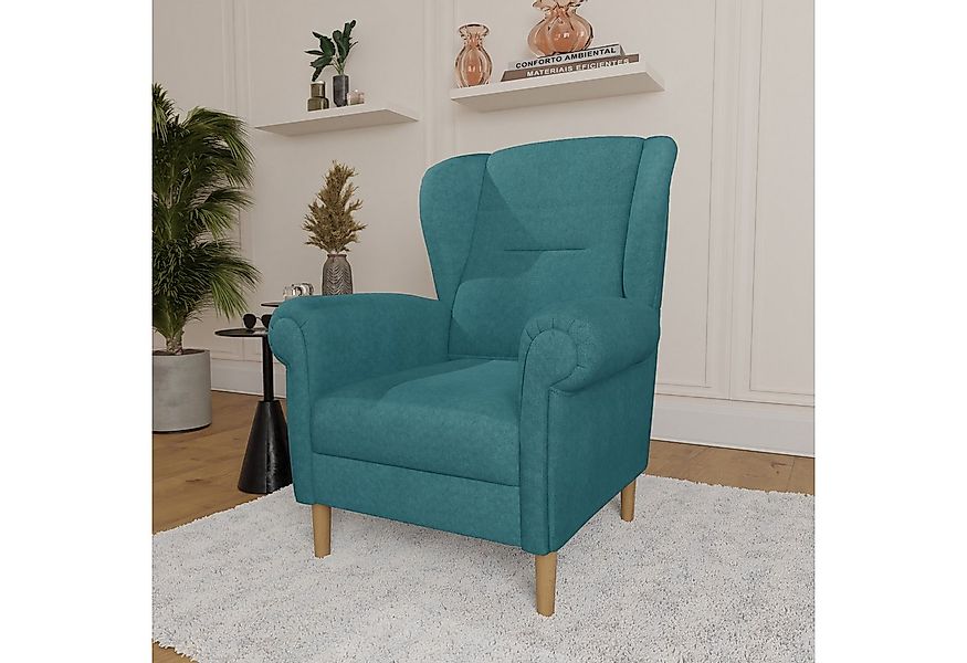 Home affaire Ohrensessel OSTIANO B/T/H: 80/82/98 cm, Sessel, Einzelstück, d günstig online kaufen