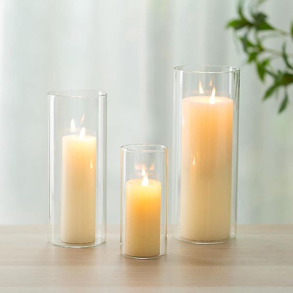 LuxusKollektion Windlicht Windlicht Glas Kerzenhalter 3er günstig online kaufen