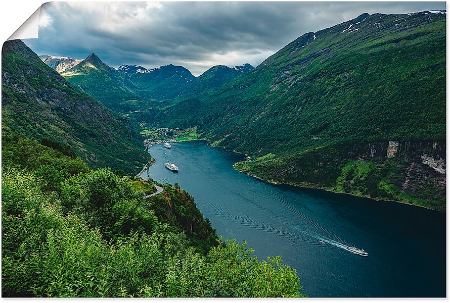 Artland Wandbild "Blick auf den Geirangerfjord Norwegen", Küste, (1 St.), a günstig online kaufen