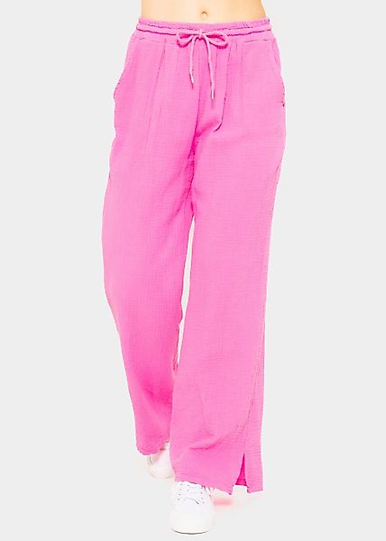 SASSYCLASSY Stoffhose Leichte Musselin Sommer Hose günstig online kaufen