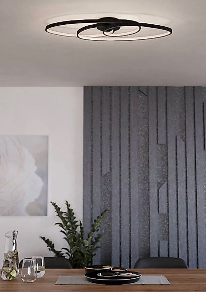 EGLO Deckenleuchte »GIANELLA Deckenlampe, Alu, Stahl und Kunststoff, IP20, günstig online kaufen