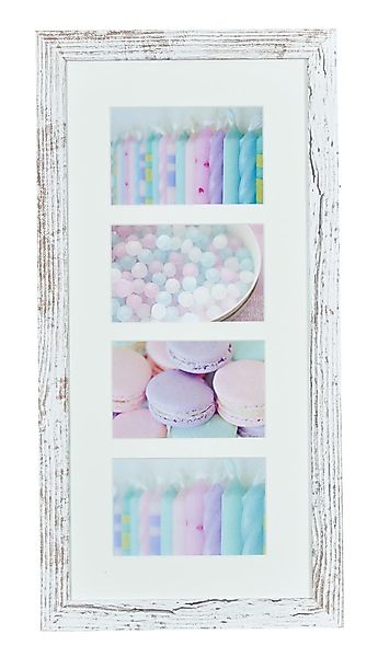 Levandeo® Bilderrahmen Collage, Bilderrahmen 28x54cm Weiß günstig online kaufen