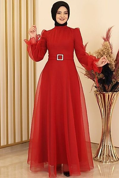 Modavitrini Abendkleid Damen Kleid langärmliges Maxikleid Abiye Abaya Hijab günstig online kaufen
