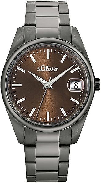 s.Oliver Quarzuhr 2033529, Armbanduhr, Herrenuhr, Datum, günstig online kaufen